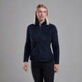 Eclipse Blue Montane Women's Caldus Fleece Jacket Model Front