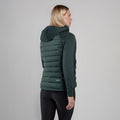 Deep Forest Montane Women's Composite Hooded Down Jacket Model Back