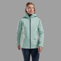 Sea Mist Montane Women's Cetus Waterproof Jacket Model Front