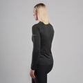 Black Montane Women's Dart Long Sleeve T-Shirt Model Back