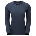 Eclipse Blue Montane Women's Dart Nano Long Sleeve T-Shirt Front