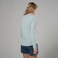 Sea Mist Montane Women's Dart Nano Long Sleeve T-Shirt Model Back FDNLSSEA