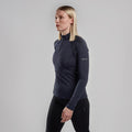 Eclipse Blue Montane Women's Dart XT Thermal Zip Neck T-Shirt Model Front