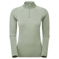 Pale Sage Montane Women's Dart XT Thermal Zip Neck T-Shirt Front