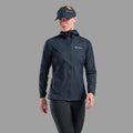 Eclipse Blue Montane Women's Featherlite Hooded Windproof Jacket Model Front