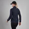 Eclipse Blue Montane Women's Featherlite Windproof Jacket Model Back