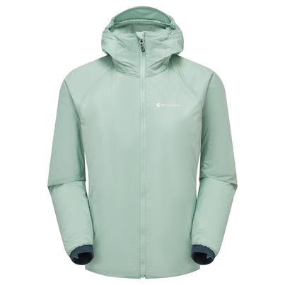 Sea Mist Montane Women's Fortes Lite Hooded Insulated Jacket Front