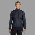 Eclipse Blue Montane Women's Fortes Nano Insulated Half-Zip Jacket Model Front