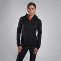 Black Montane Women's Fury Hooded Fleece Jacket Model Front