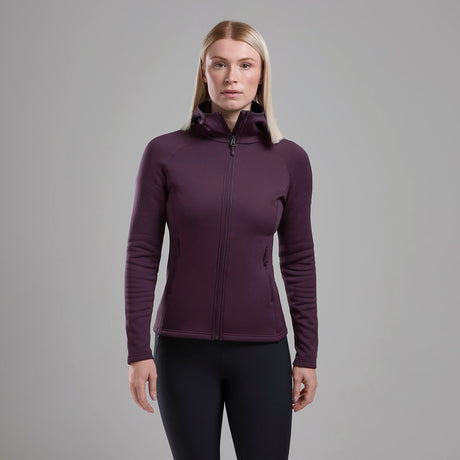 Mulberry Montane Women's Fury Hooded Fleece Jacket Front