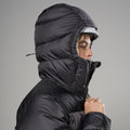 Midnight Grey Montane Women's Glacium Hooded Down Jacket Model 6 FGLAHMNG
