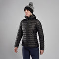 Black Montane Women's Icarus Hooded Insulated Jacket Model Front