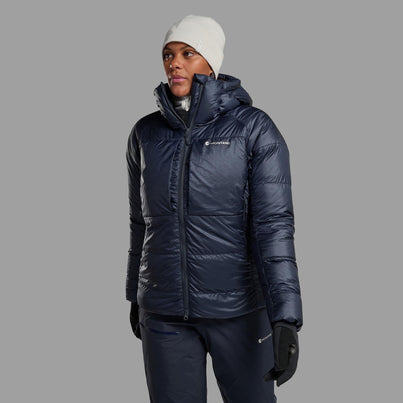 Eclipse Blue Montane Women's Kamen XT Hooded Down Jacket Front