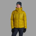 Ginkgo Gold Montane Women's Kamen XT Hooded Down Jacket Model Front