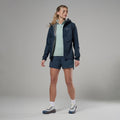 Eclipse Blue Montane Women's Minimus Lite Waterproof Jacket Model 3 FMLIJECL