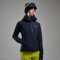 Eclipse Blue Montane Women's Nordes Hooded Softshell Jacket Model 8