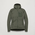 Moss Montane Women's Protium CP Hooded Fleece Jacket Front FPCPHMOS