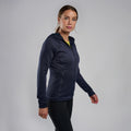 Eclipse Blue Montane Women's Protium Lite Hooded Fleece Jacket Model Front