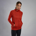 Saffron Red Montane Women's Protium Lite Hooded Fleece Jacket Model 3