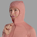 Pink Clay Montane Women's Protium Hooded Fleece Jacket Model 4