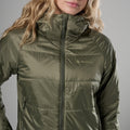 Caper Montane Women's Prism Hooded Insulated Jacket Model 4