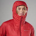 Hot Chilli Red Montane Women's Prism Hooded Insulated Jacket Model 6