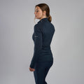 Eclipse Blue Montane Women's Protium Lite Pull On Fleece Model Back