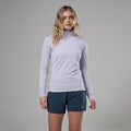 Lilac Haze Montane Women's Protium Lite Pull On Fleece Model Front