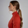 Saffron Red Montane Women's Protium Lite Pull On Fleece Model 3