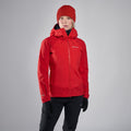 Adrenaline Red Montane Women's Phase XPD Waterproof Jacket Model Front