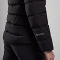 Black Montane Women's Resolve XT Hooded Down Jacket Model 4
