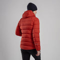 Saffron Red Montane Women's Resolve XT Hooded Down Jacket Model 3