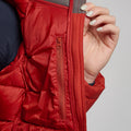 Saffron Red Montane Women's Resolve XT Hooded Down Jacket Model 6