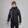 Black Montane Women's Respond Hooded Insulated Jacket Model Front