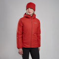 Saffron Red Montane Women's Respond Hooded Insulated Jacket Model Front