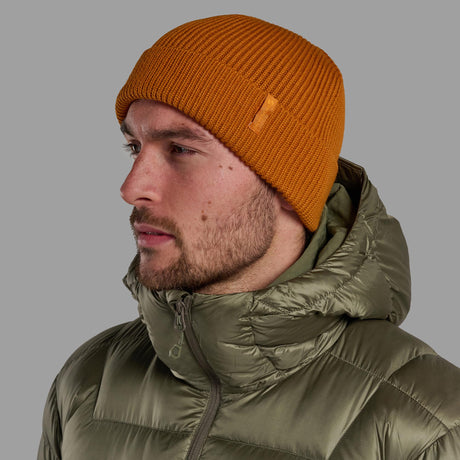 Amber Montane Brew Beanie Hat Front HBRWBAMB