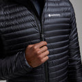 Black Montane Men's Anti-Freeze Lite Hooded Down Jacket Model 3