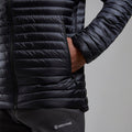 Black Montane Men's Anti-Freeze Lite Hooded Down Jacket Model 4