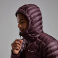 Dark Garnet Montane Men's Anti-Freeze Hooded Down Jacket Model 3