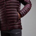 Dark Garnet Montane Men's Anti-Freeze Hooded Down Jacket Model 4