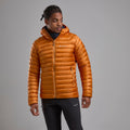 Flame Orange Montane Men's Anti-Freeze Hooded Down Jacket Model Front