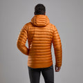 Flame Orange Montane Men's Anti-Freeze Hooded Down Jacket Model Back
