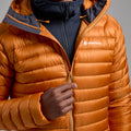 Flame Orange Montane Men's Anti-Freeze Hooded Down Jacket Model 3