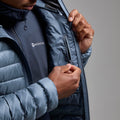 Stone Blue Montane Men's Anti-Freeze Hooded Down Jacket Model 5