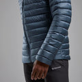 Stone Blue Montane Men's Anti-Freeze Hooded Down Jacket Model 6