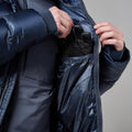 Eclipse Blue Montane Men's Apex 900 Hooded Down Jacket Model 8 MAP9HECL