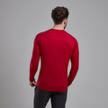 Acer Red Montane Men's Dart Lite Long Sleeve T-Shirt Model Back