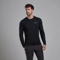 Black Montane Men's Dart Lite Long Sleeve T-Shirt Model Front
