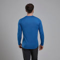 Electric Blue Montane Men's Dart Lite Long Sleeve T-Shirt Model Back
