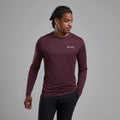 Dark Garnet Montane Men's Dart Long Sleeve T-Shirt Model Front